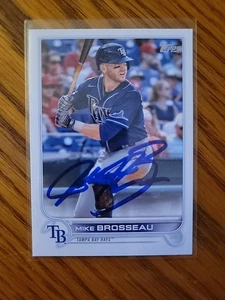 2022 Topps Series One Mike Brosseau Signed IP Auto Tampa Bay Rays Baseball MLB - Bild 1 von 2
