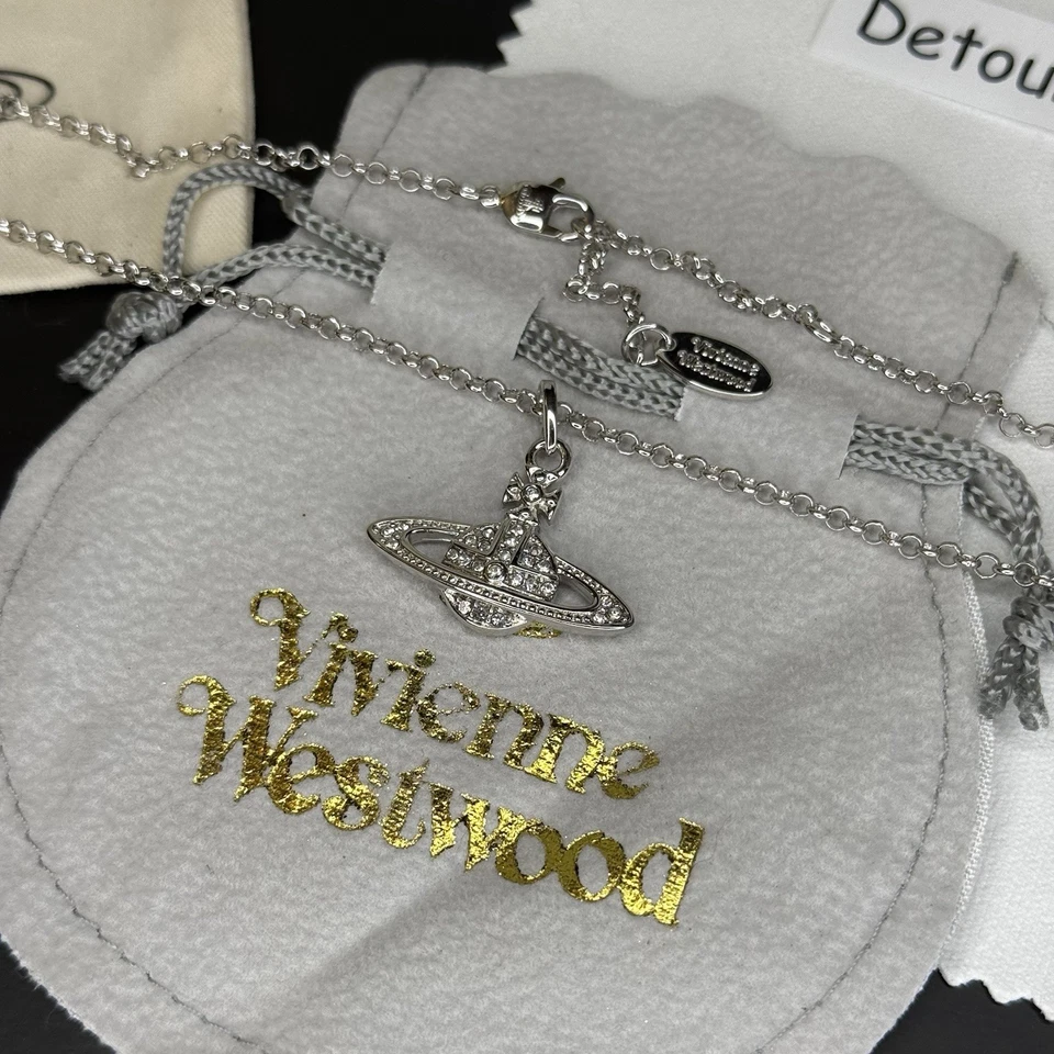 Vivienne Westwood Silver Original Planet Necklace Pendant WITH BOX - Image 1 of 1
