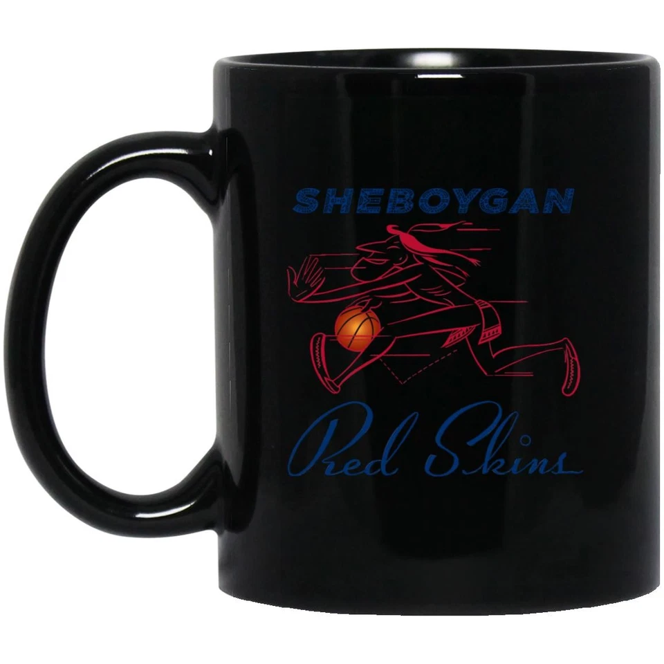 Sheboygan Redskins马克杯11盎司 黑色陶瓷 | NBA 篮球队 — 第 1/1 张图片