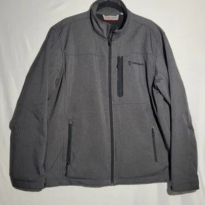 Chaqueta Free Country Para Hombre L Gris Resistente al Viento Forrada Softshell Cremallera Completa  - Imagen 1 de 10