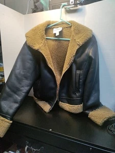 Chaqueta con capucha RSQ para mujer de cuero sintético adherido - talla M - Imagen 1 de 8
