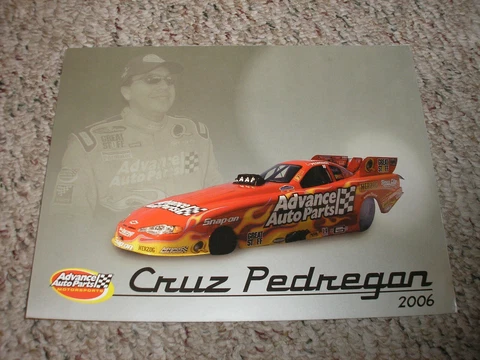 NHRA 2006 Cruz Pedregon Advance Auto Parts Chevy Funny Car Drag Handout Free SH Cover