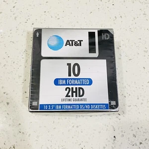 AT&T IBM formatierte DS/HD 3,5" Disketten 2HD, 10 Stück, NEU im Karton - Bild 1 von 5