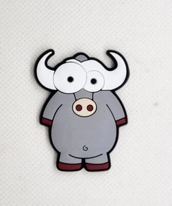 MAGNETE CALAMITA FRIGO GOMMATA BUFALO ANIMALI - Foto 1 di 1