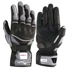 Protective Touring Racing Leather Motorcycle Apparel Professional Gloves Silver