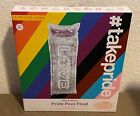 #TakePride Inflatable Pride Pool Float Clear LOVE w/ Confetti  5' 7" x 25" x 9" 