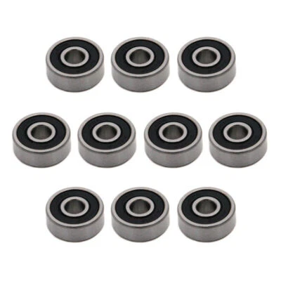 ISSCX 10PCS R4-2RS 1/4"x 5/8"x 10/51" inch Deep Groove Ball Bearing Sealed Z2 Bearings