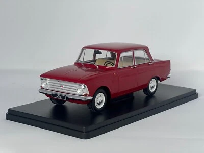 NUEVO***1966 Moskvich 408 Rojo Oscuro AZLK 1:24 Caja Blanca Modelo Coche Diecast Foto 1 de 4