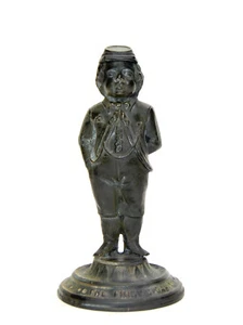 Vienna Bronze Whistling Boy Figure Match Holder - Picture 1 of 6