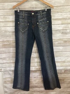 y2k Vintage Goddess Jeans Darkwash Midrise Bootcut Talla 9/10 Juniors Sexy j336 - Imagen 1 de 3