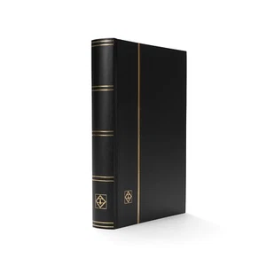 Clasificador sellos 64 páginas Leuchtturm, hojas negras, tapa negra *LuzDeFaro - Picture 1 of 5