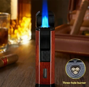 Classy & Powerful Triple-Jet Torch Cigar Lighter Fits in the Palm of Your Hand - Picture 1 of 7