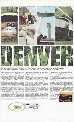 1968 Denver Metro Area Print Ad ~ Recruiting the Aerospace Industry ~ Satellites - Image 1 of 4