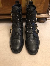 carvela scant buckle ankle boots black