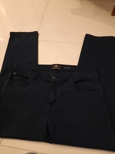 7 For All Mankind Jeans Mens 36 Dark Blue Denim Slimmy Slim Fit Stretch 36x29 - Picture 1 of 6