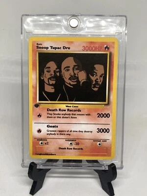 Tarjeta Pokémon del corredor de la muerte arte completo Snoop Dogg Dr Dre Tupac Shakur Foto 1 de 2