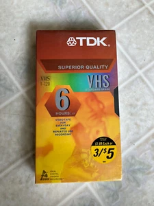 Brand New TDK 6 Hours VHS Tape Sealed - Picture 1 of 4