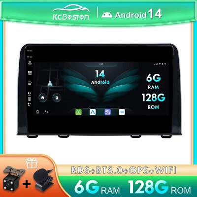 10" 6G+128G Android 14 Autoradio CarPlay DAB+GPS BT Per Honda CR-V CRV 2017-2021 - Immagine 1 di 4