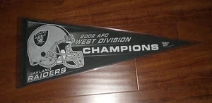 OAKLAND RAIDERS 2002 AFC WEST DIVISION CHAMPIONS PENNANT - Picture 1 of 1
