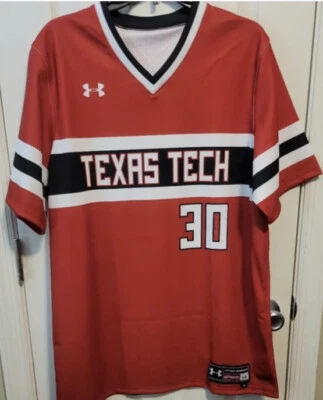 Under Armour Men’s Texas Tech Red Raiders Showtime Baseball Jersey Sz. L NEW #30 - Image 1 of 4