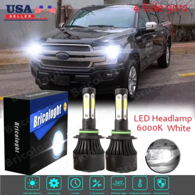 Faros LED 9012 HIR2 para Ford Taurus 2013-2019 2 piezas bombillas de haz alto/bajo 6000 k Foto 1 de 4