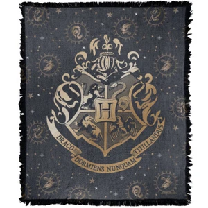 Harry Potter Blanket, 50"x60" Starry Hogwarts Woven Cotton Blend Throw Blanket - Picture 1 of 6