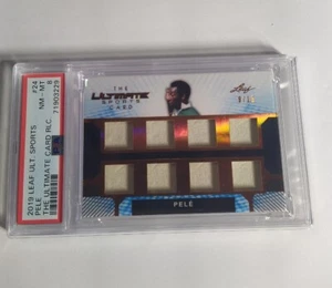 2019 PSA Pop 1 MINT🔥Pelé Game Match Used Jersey Patch /15 Leaf Brazil Graded 9 - Picture 1 of 3