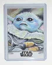 Topps Star Wars Saga Baby Yoda Grogu Portrait Sketch Card 1/1 