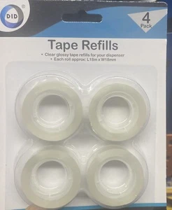 4 x nastro adesivo trasparente Sellotape L18m x W18mm mini piccoli rotoli ricarica - Foto 1 di 2