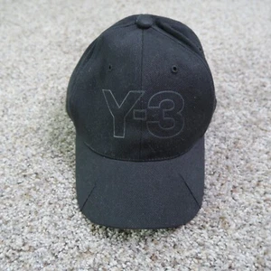 Yohji Yamamoto Hat Mens Small Black Adidas Y3 Baseball Logo Cap Sportswear - Picture 1 of 10