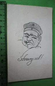 tolle alte Karte - Schnauze voll ! Soldat mit Zigarre - sign. Stanke  - Picture 1 of 1
