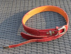 Richard M. Grimes Hand Crafted Cordovan Leather Tooled Belt Shreveport LA Sz 34 - Picture 1 of 4