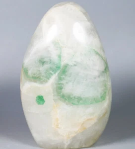 400g Natural Polished Green Ghost Quartz Crystal Palm Stone Reiki Healing - Picture 1 of 12