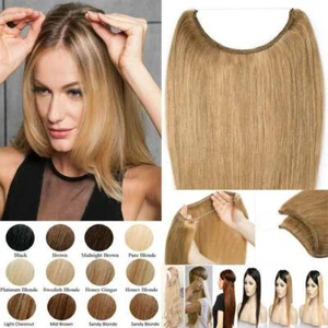 Hair Human Extensions Wire on REAL No Clip In 100% Hair Human Thick BLONDE Wefts - Picture 1 of 68