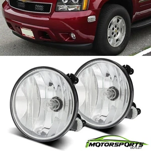 For 2007-2013 Chevrolet Avalanche Chrome Lens Bumper Fog Light Replacement Pair - Picture 1 of 6