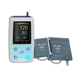 Handheld Automatic Blood Pressure Monitor Machine 24hour NIBP Holter 2 BP Cuffs - Picture 1 of 7