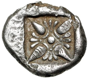 Ionia, Miletos AR Diobol "Lion / Star, Textured Rays" Rare - Picture 1 of 5