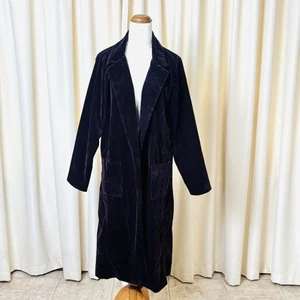 Vintage 90s Breakout Coat Velvet Dark Maroon Red Goth Alternative Size L 12 - 14 - Picture 1 of 6