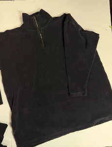 Fitigues Oberteil mittelschwerer Pullover schwarz Sweatshirt Strick Reißverschluss Ausschnitt - Bild 1 von 7