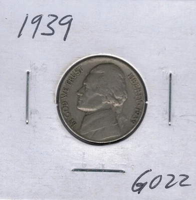 1939 Jefferson Nickel G022 !!!Free Shipping!!! - Image 1 of 3