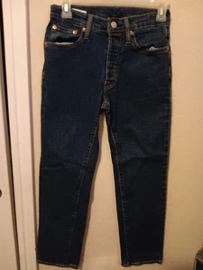 Levis 501 Jeans, Young Boys Size 12 Regular With Adjustable Waist W26 x L27, EUC - Picture 1 of 5