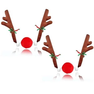 Christmas Car Reindeer Antlers and Nose Set - Rudolph Accessory with Jingle B... - Bild 1 von 7