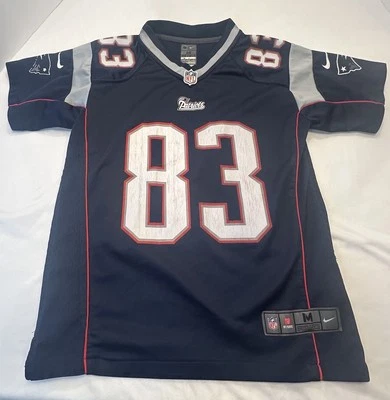 Camiseta de fútbol americano Wes Welker New England Patriots NFL Nike On Field azul marino juvenil M Foto 1 de 4