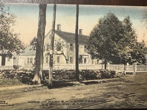 RANDOLPH MA MASS Home Of Mary E Wilkins Freeman - Hand Colored - c1910 PC - Picture 1 of 3