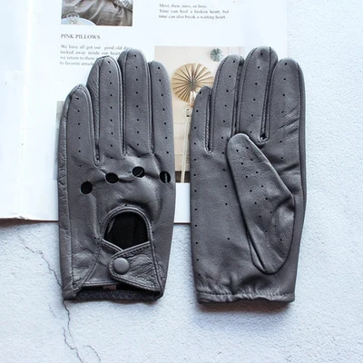 Women's Summer Driving Gloves Thin Sheepskin Unlined Leather Riding Motorcycle - Image 1 of 4