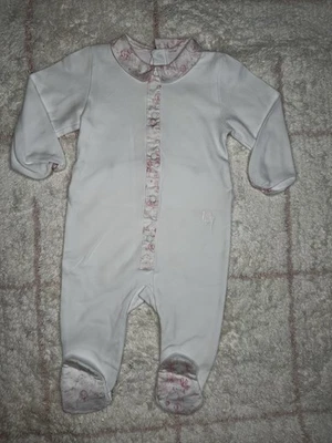 Baby Dior White & Pink Toile Footed One Piece Size 6M – Never Worn - Image 1 of 4