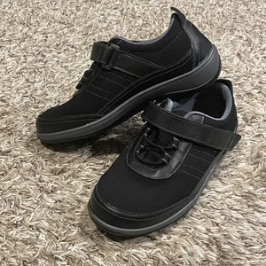 Orthofeet Breeze Shoes Womens Size 7 X-Wide Black Hook & Loop Orthopedic 835 - Picture 1 of 12