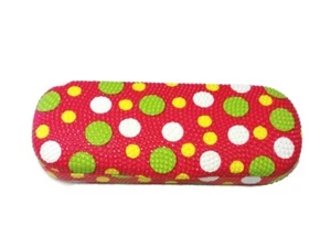 Red Polka Dots Small Hard Sunglasses / Eyeglasses Case - Picture 1 of 2