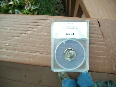 1998-P  20% Off Center Slabbed ANACS Graded MS 64 RARE Roosevelt Dime. - Image 1 of 4