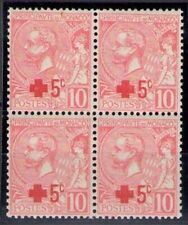 1914 Monaco Red Cross Quartina 5c out of 10c pink #26 MNH/**
